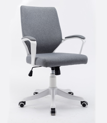 HC-2239H Grey Middle Back Linen Fabric Office Chair