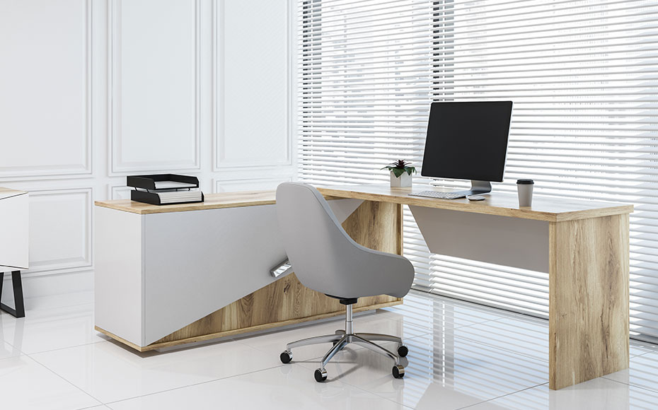 HC-2239H Grey High Back Linen Office Chair