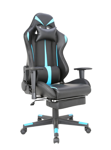 white gaming chair with led lights
