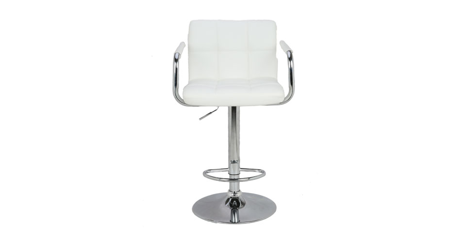 Features Of White Pu Leather Bar Stool