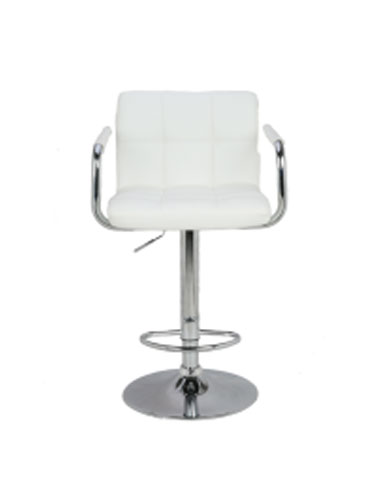 White Leather Counter Stools