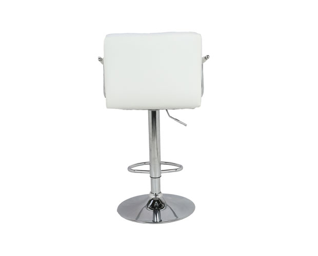 White Pu Leather Bar Stool