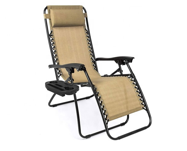 Folding Leather Lounge Chair