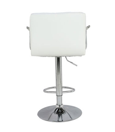 White Pu Leather Bar Stool