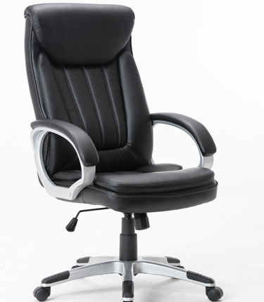 Black Pu Leather Ergonomic Office Chair