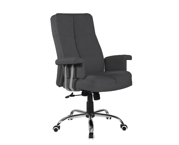 HC-2554 Grey High Back Linen Fabric Office Chair