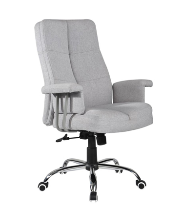 HC-2554 Grey High Back Linen Fabric Office Chair