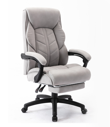 HC-2672 Grey High Back Flannel Fabric Office Chair