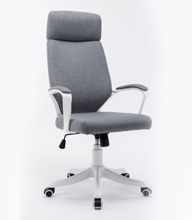 HC-2239H Grey High Back Linen Office Chair