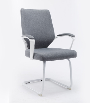 HC-2239V Grey Middle Back Linen Fabric Office Chair