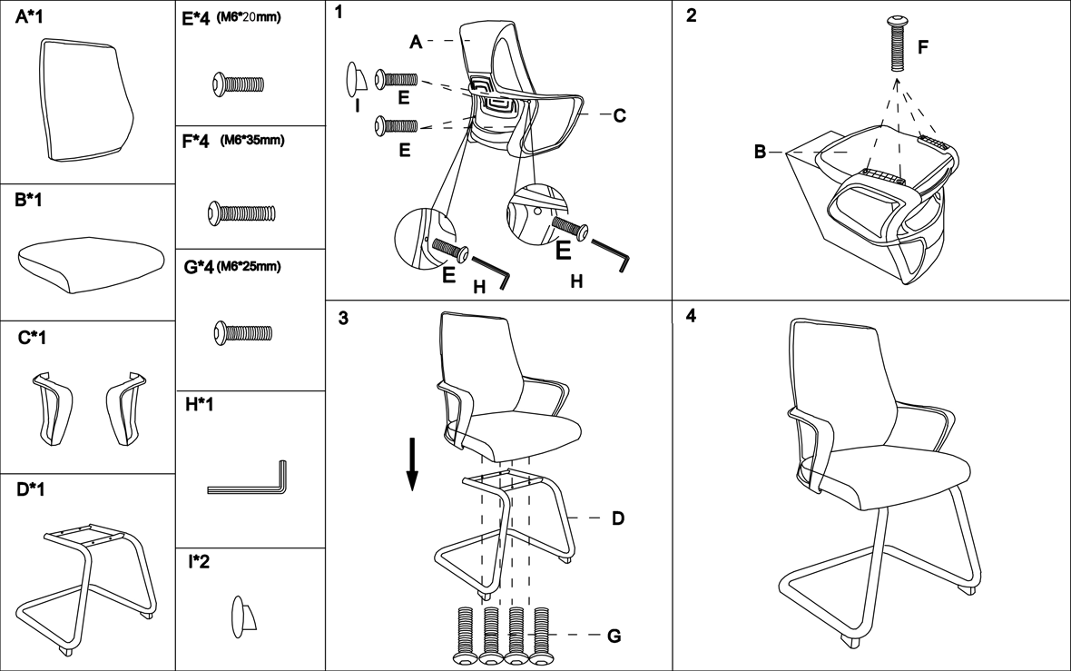 HC-901V Gray Mesh Metal Base Frame Office Chair