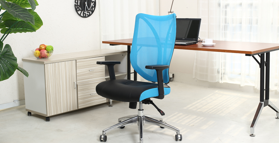 Features Of Black plastic mesh with high back office chairs