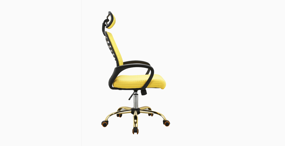 Features Of Black high back blue mesh office chairs