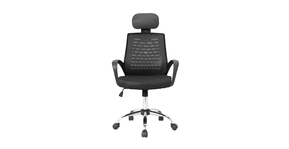 Features Of Black frame grey mesh office chairs