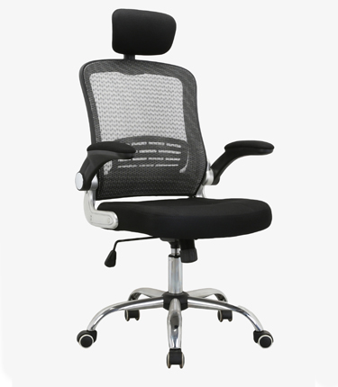 HC-1158 Black Plastic Frame Metal Base Office Chair