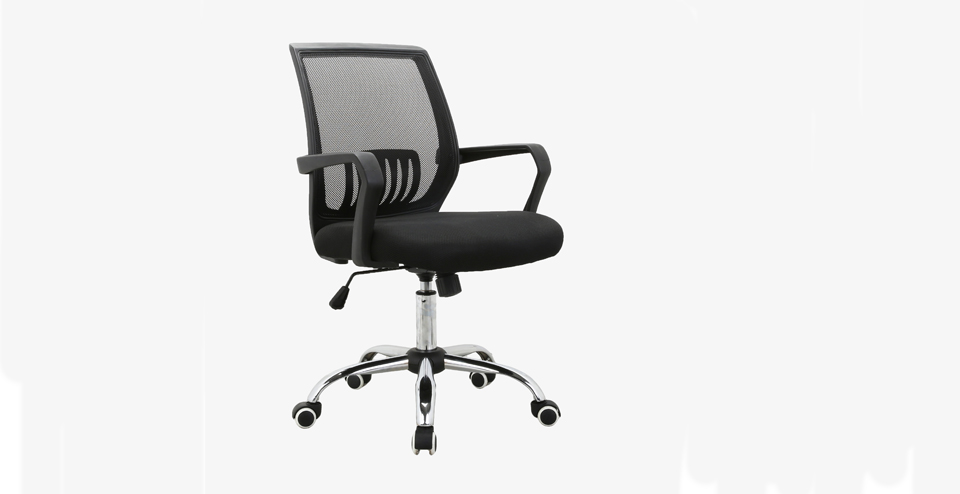 Features Of Black mesh black frame worker office chairs