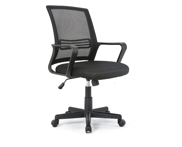 HC-2249 Modern Swivel Mesh Mid-back Black Office Chair