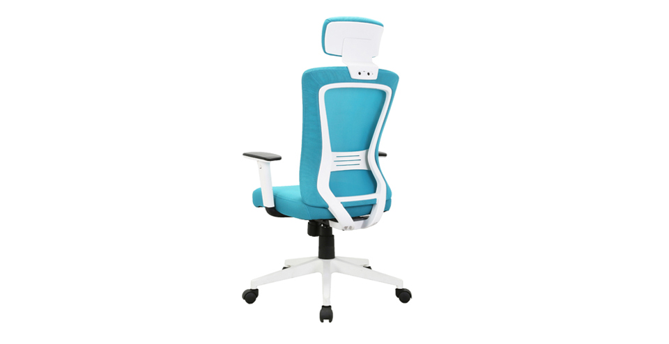 Features Of Blue mesh whtie frame office chairs