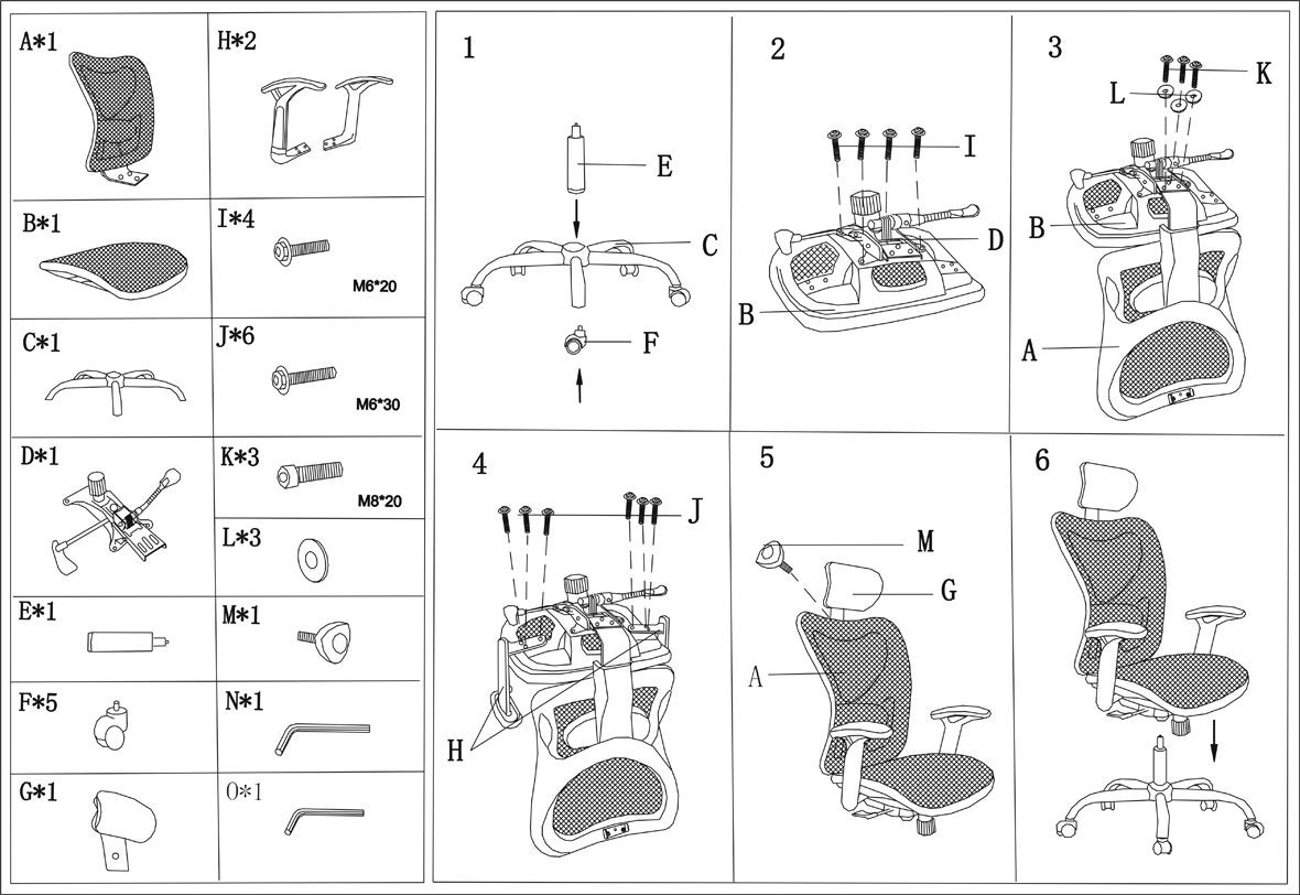 HC-8029 Grey Mesh Tilting Mechanism Office Chair
