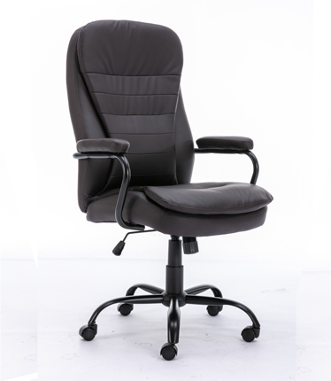 HC-5H08 Black Leather Office Chair