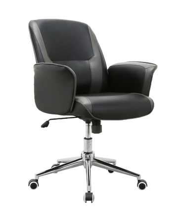 HC-015 Black Leather Office Chair
