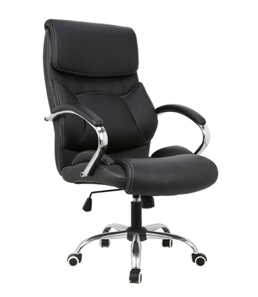 HC-2504 Black Leather Office Chair
