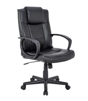 HC-2601 Black Leather Office Chair