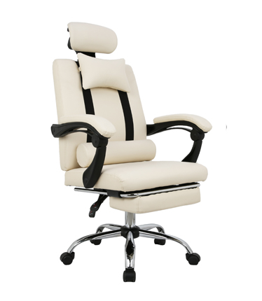 HC-2697 Cream Leather Office Chair