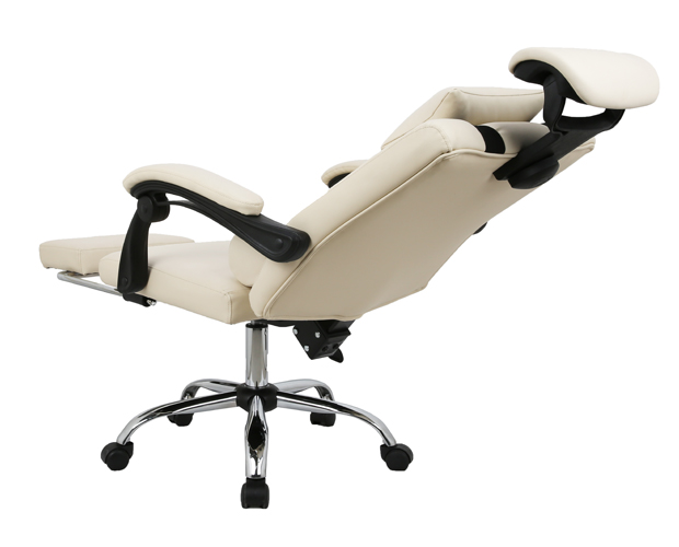 HC-2697 Cream Leather Office Chair