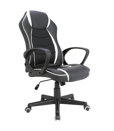 HC-4019 Black Leather Office Chair