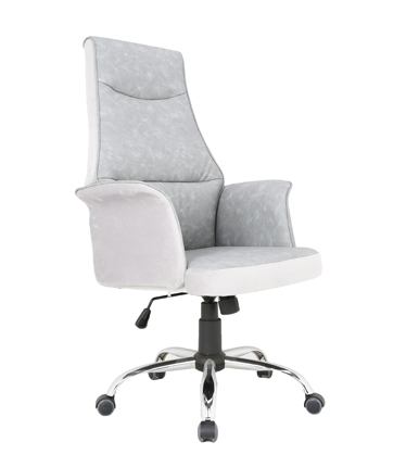 HC-4030 Gray leather office chair