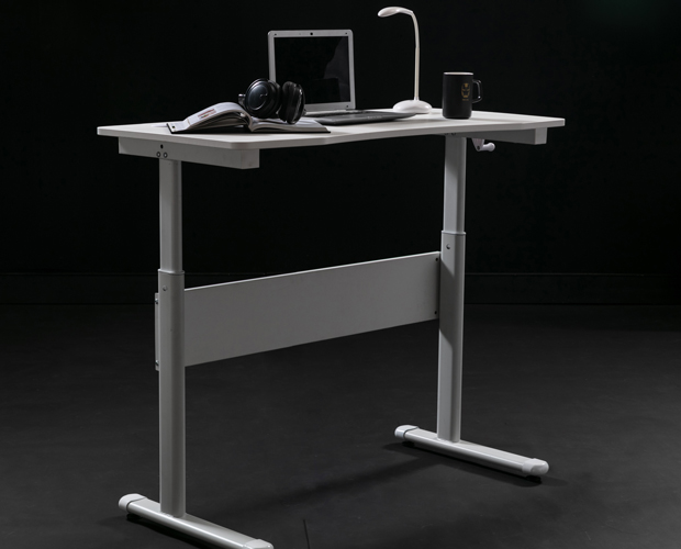 hc gt 015 white height adjustable metal frame office desk 2