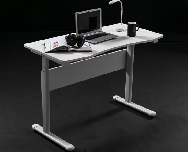 hc gt 015 white height adjustable metal frame office desk 3