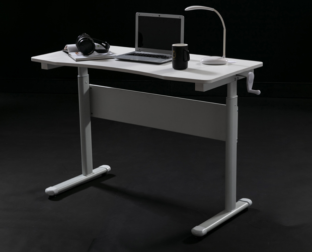 hc gt 015 white height adjustable metal frame office desk 6