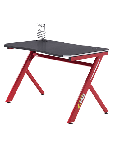 hc gt 003 rgb light red matel frame gaming table 10