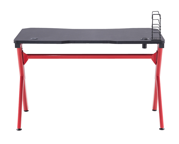 hc gt 003 rgb light red matel frame gaming table 3