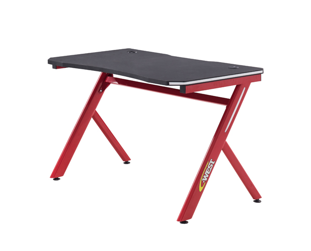 hc gt 003 rgb light red matel frame gaming table 7