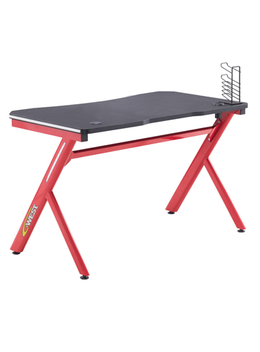 hc gt 003 rgb light red matel frame gaming table 9