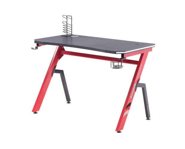 hc gt 006 rgb light red matel frame gaming table 2