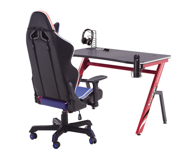 hc gt 006 rgb light red matel frame gaming table 6