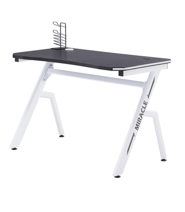 HC-GT-007 RGB Light White Matel Frame Gaming Table