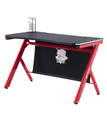 HC-GT-008 RGB Light Red Matel Frame Gaming Table