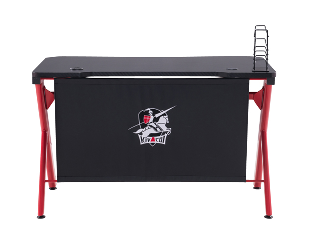 hc gt 008 rgb light red matel frame gaming table 3