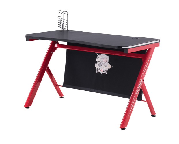 hc gt 008 rgb light red matel frame gaming table 4