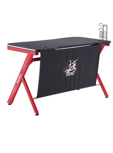 hc gt 008 rgb light red matel frame gaming table 7