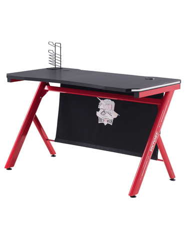 hc gt 008 rgb light red matel frame gaming table 9