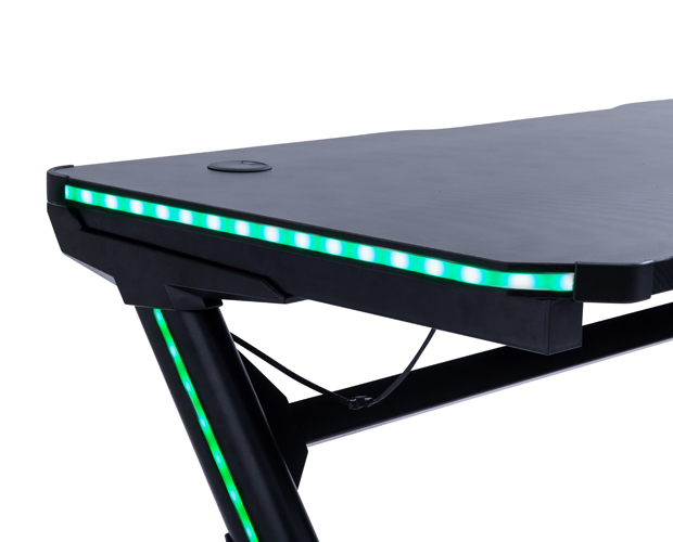 hc gt 010 rgb light red matel frame gaming table 20