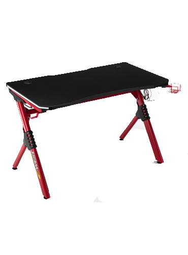 hc gt 010 rgb light red matel frame gaming table 36