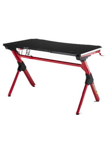 hc gt 010 rgb light red matel frame gaming table 42