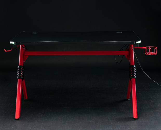 hc gt 010 rgb light red matel frame gaming table 6